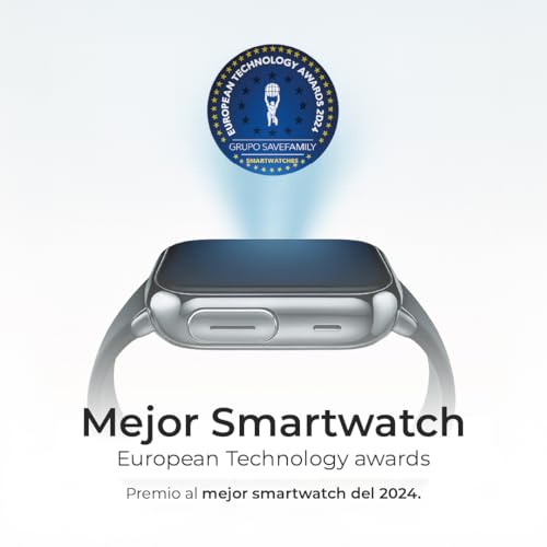SaveFamily Iconic Plus 2 | Reloj Inteligente Niño con Localizador GPS, Llamada, Vídeo, IA, Botón SOS, Whatsapp, Spotify, Medidor de Temperatura | SIM Incluida - Modelo Pop