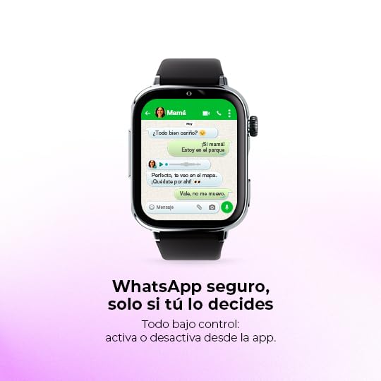 SaveFamily SaveWatch Plus 2 | Reloj Inteligente Niño con Localizador GPS, Llamada, Vídeo, Whatsapp, Spotify, App Store | SIM Incluida - Esfera Blanca y Correa de Tela Ocean
